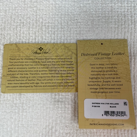 Patricia Nash Holland Top-Handle Black Leather Satchel/Crossbody P155106 EUC - Picture 13 of 16